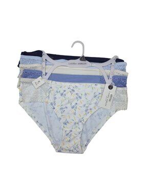 Laura Ashley Womens L 5-Pack Lace & Floral Bikini Panties Assorted Colors